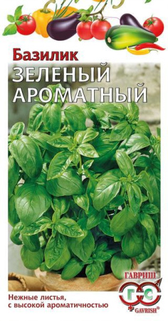 Базилик Зеленый ароматный 0,3 г автор. фото в интернет-магазине "Сортовые семена"