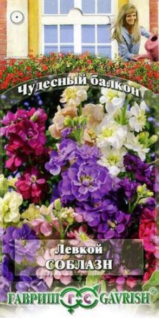 Левкой Соблазн* 0,1 г, смесь серия Чудесный балкон фото в интернет-магазине "Сортовые семена"